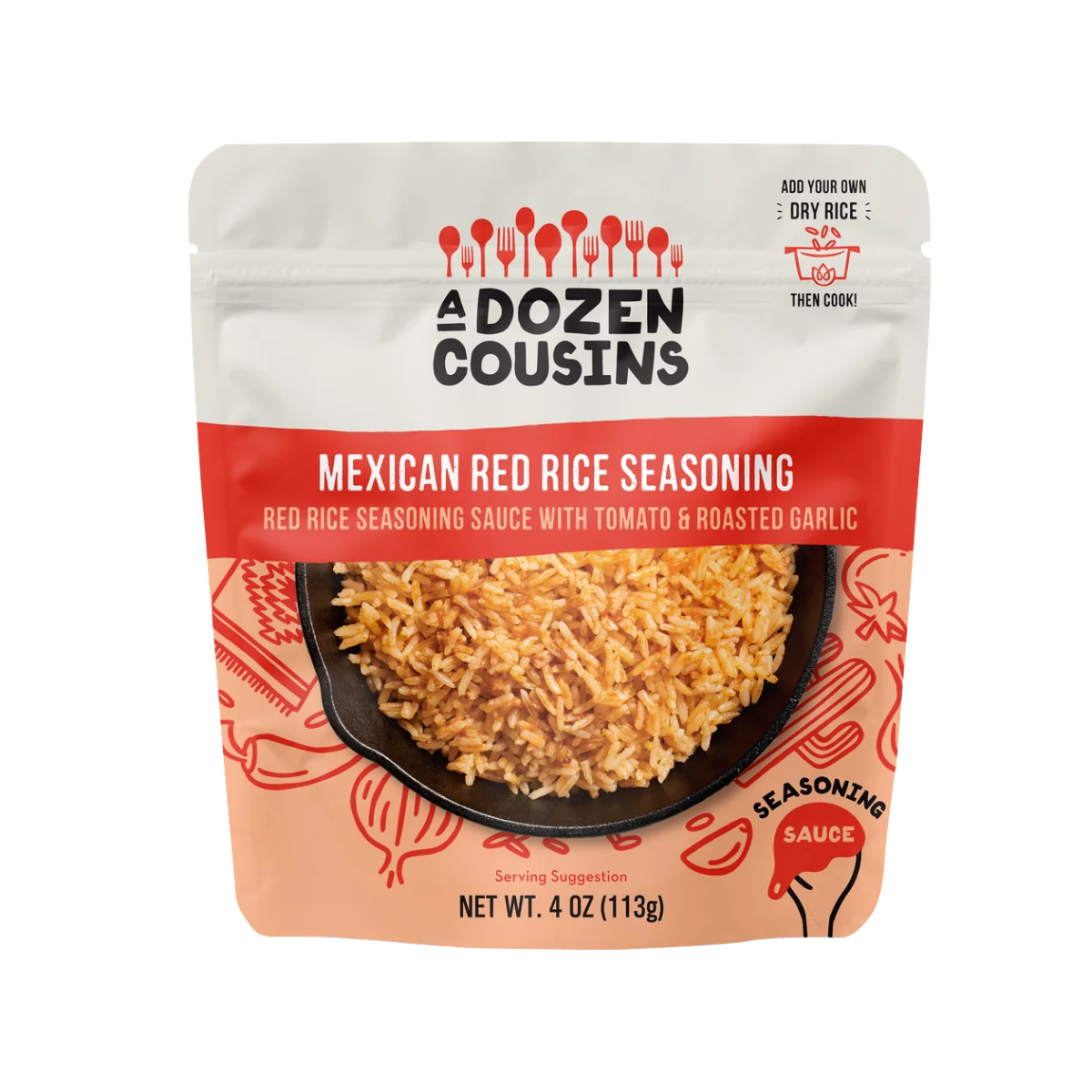 A Dozen Cousins, Mexican Red Rice Seasoning Sauce, Case Of 10, 4 oz