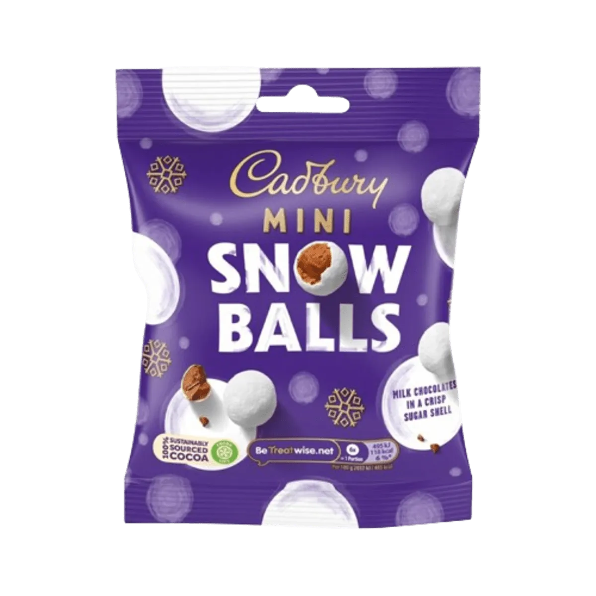 Cadbury Chocolate Mini Snowballs Bag 80g