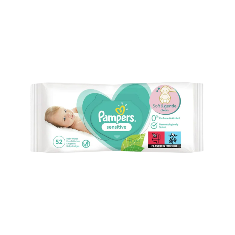 Pampers Sensitive Baby Wipes 52pk