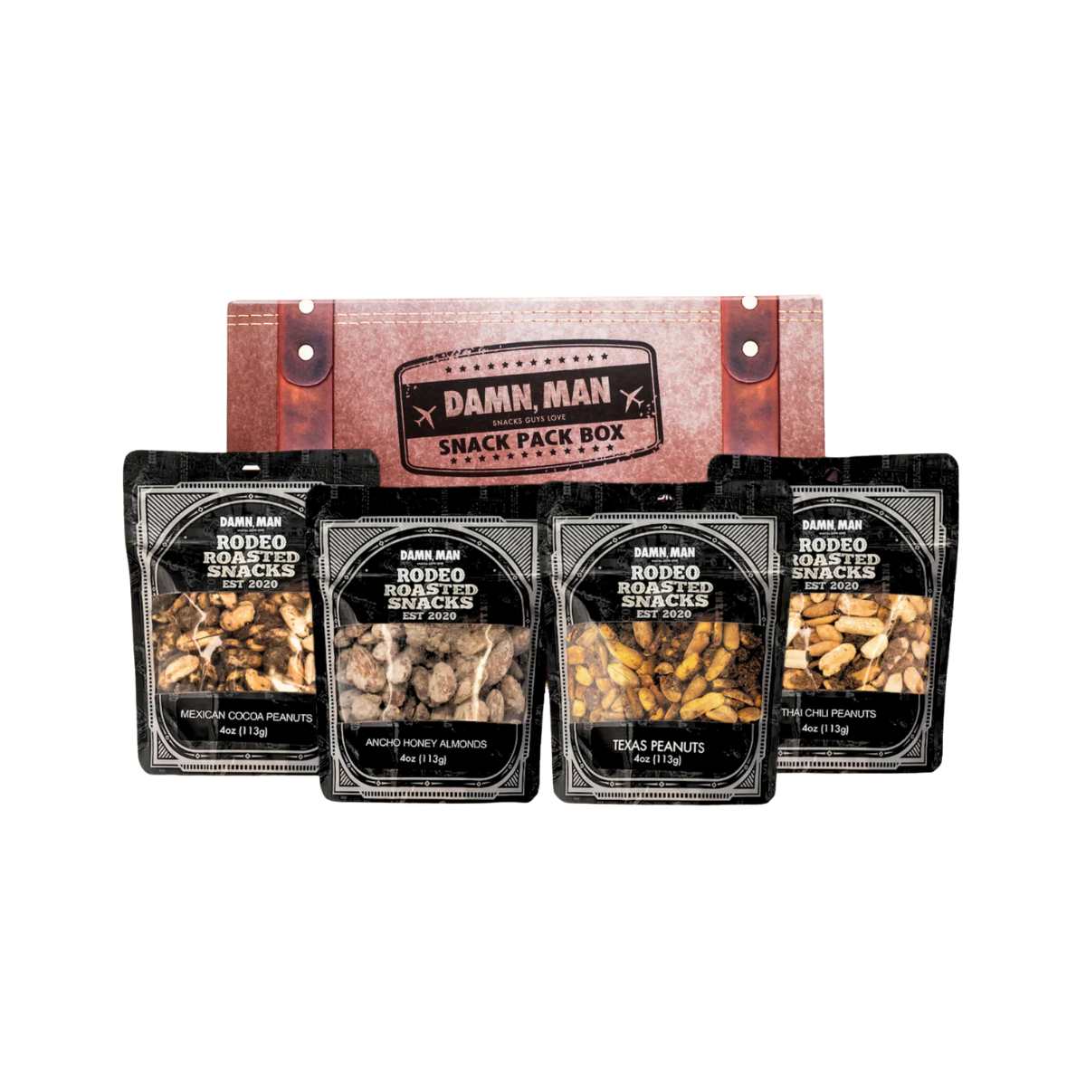 Damn, Man Snacks/DM Snacks Thai Chili Peanuts - Case of 12 - 4 oz