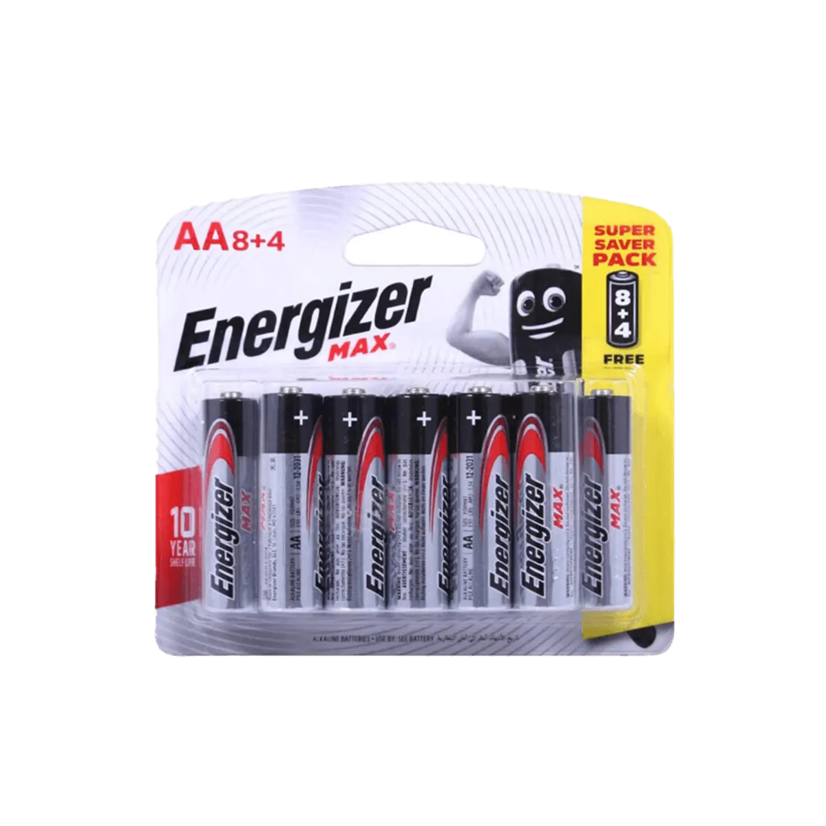 Energizer Max AA Battries 8+4 Pack