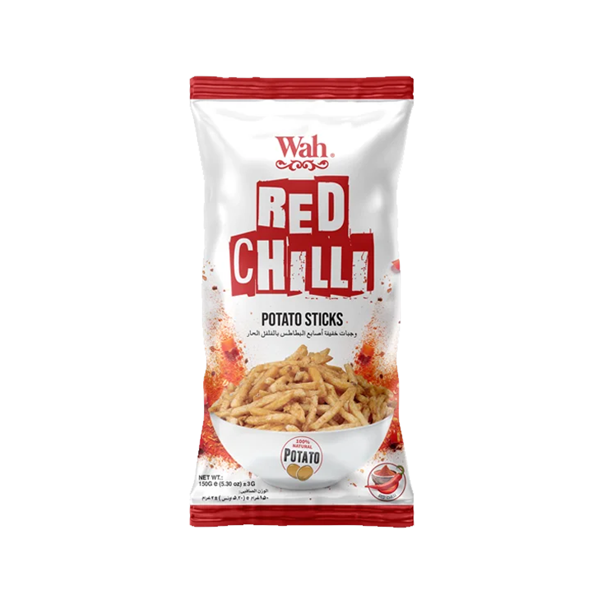 Food Valley Wah Potato Sticks red chilli 150g
