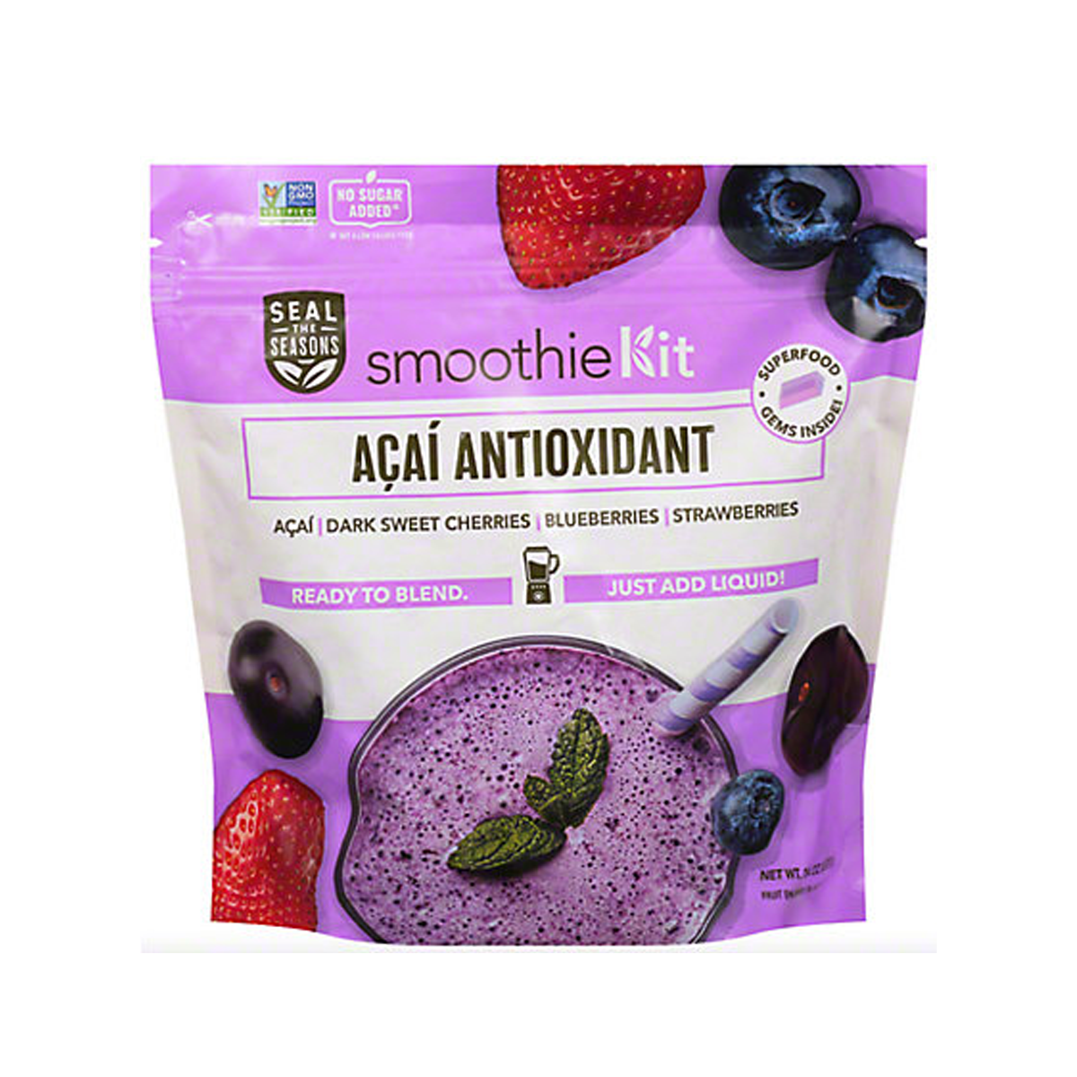 Seal The Seasons, Acai Antioxidant Smoothie, Case Of 6, 24 oz