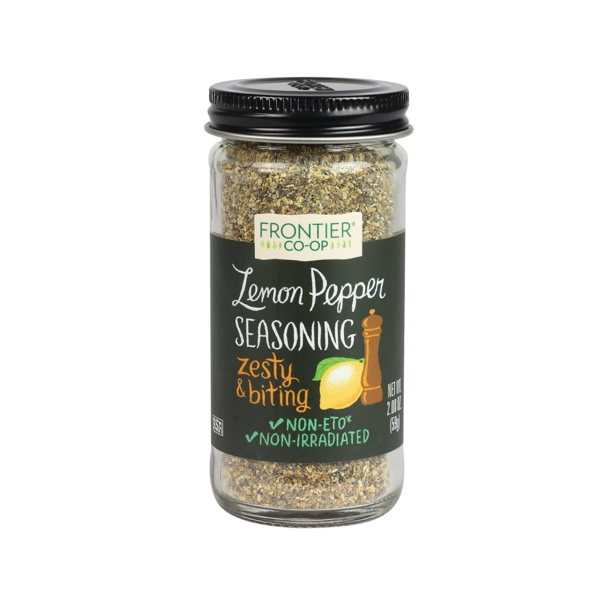 Frontier Nat Prod Co-op, Lemon Pepper Seasoning Blend, 1 Each, 2.08 oz