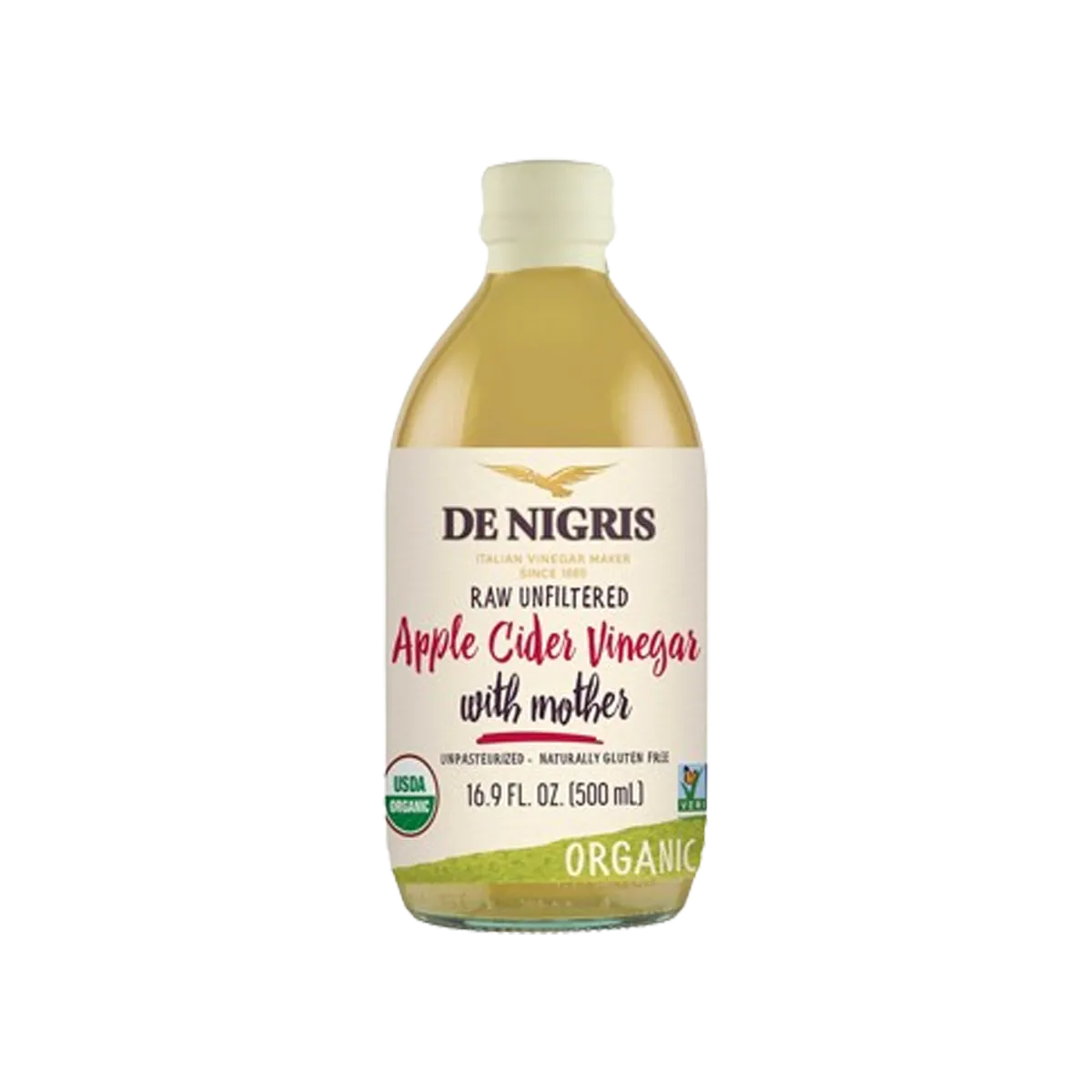 De Nigris Organic Vinegar, Apple Cider Unfiltered 500ml