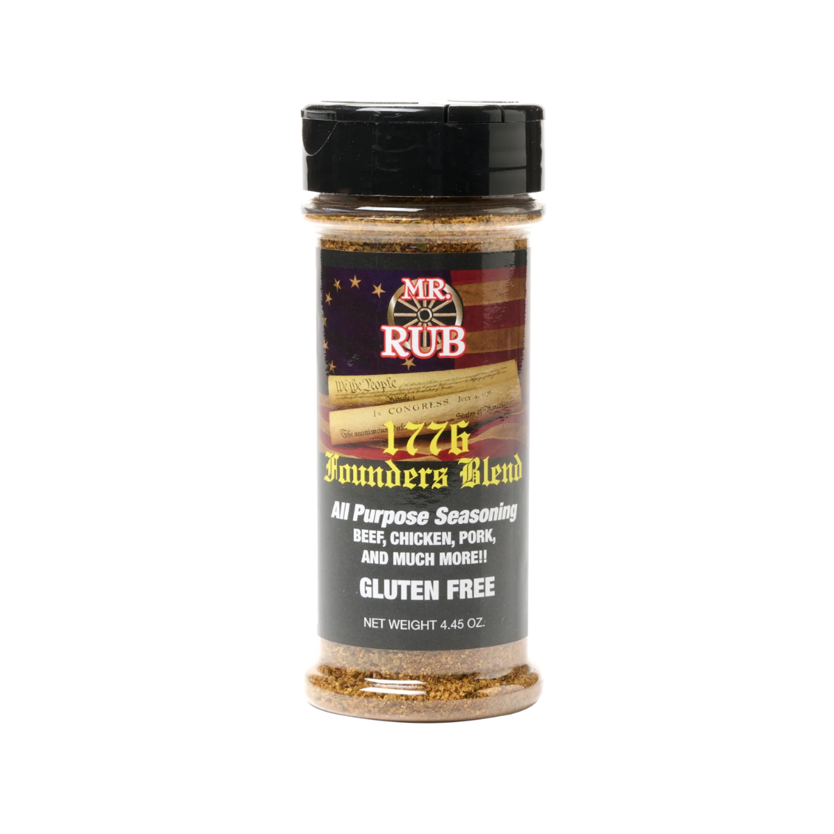 Bootleg Products LLC, Mr. Rub 1776 Founders Blend All-Purpose-Seasoning - Case of 12 - 4.45 OZ