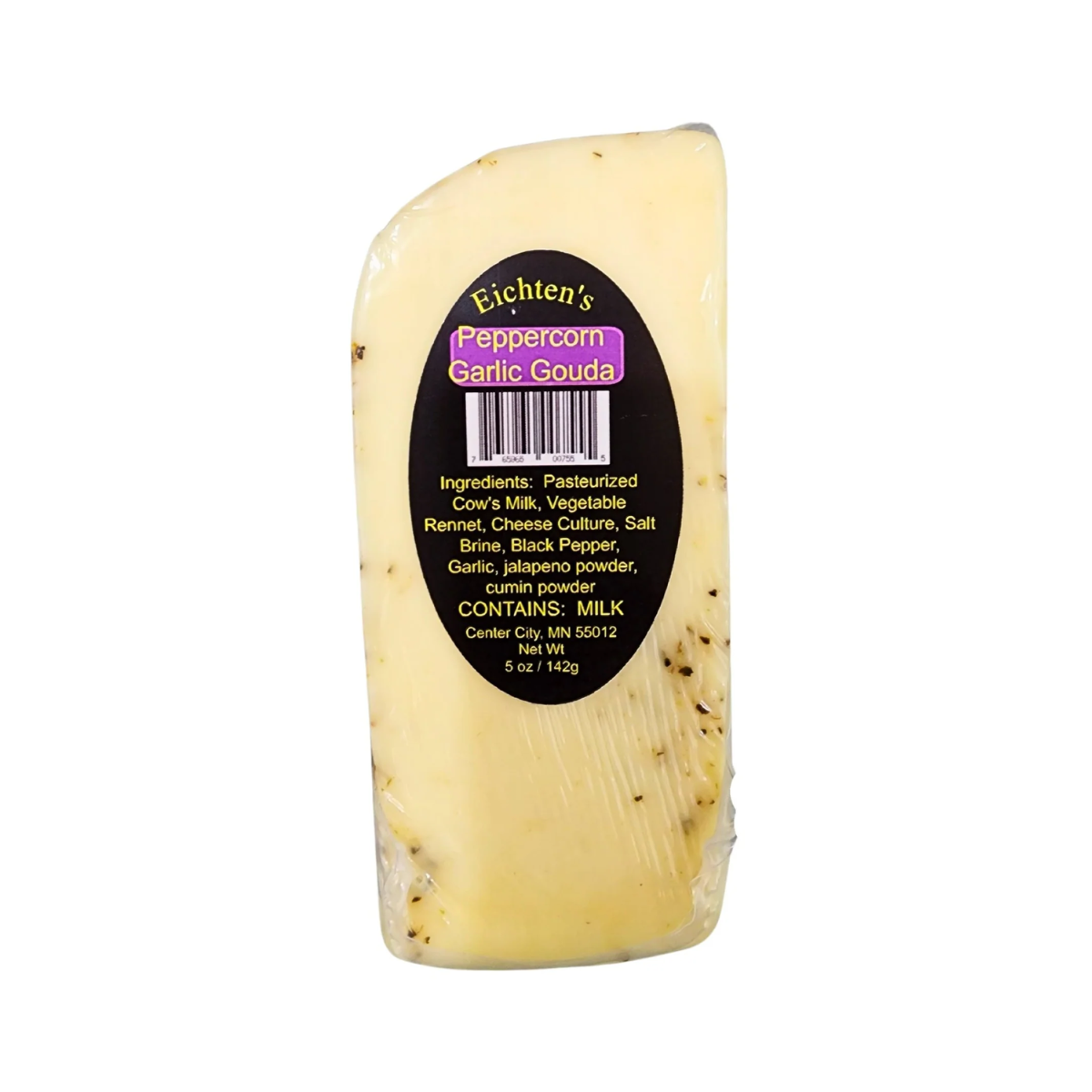 Eichtens Peppercorn Garlic Gouda Cheese Wedge - 12/5 oz