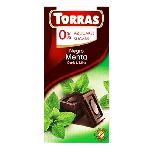 Torras Zero Chocolate Dark & Mint 100g