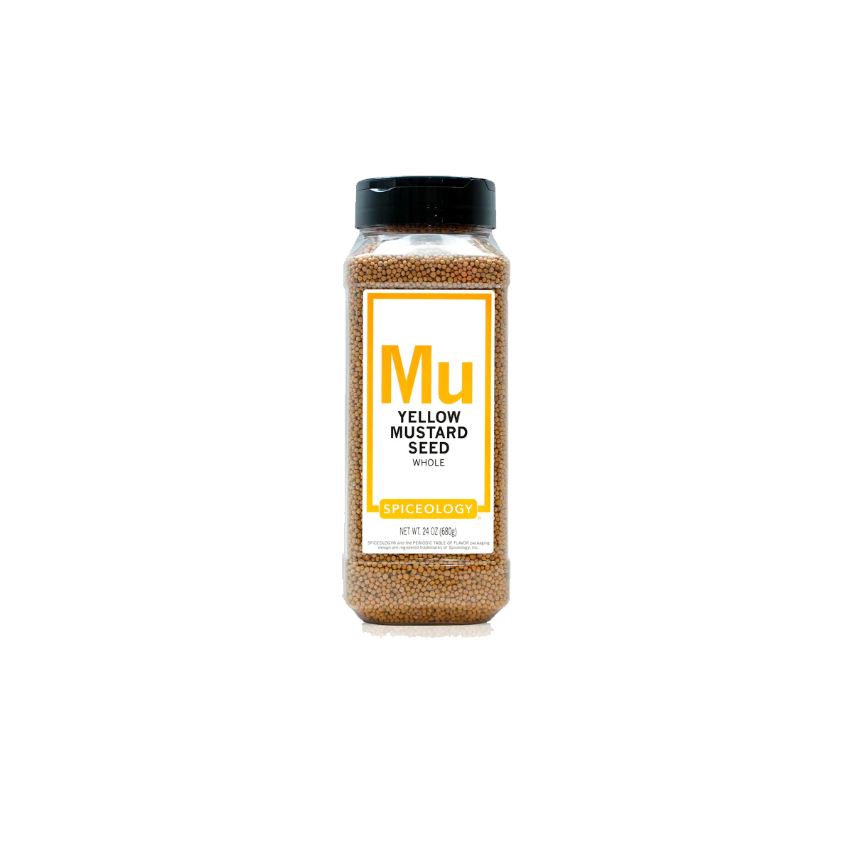 Pure Indian Foods Mustard Seed Yellow, Certified Organic - Whole Seasoning Blend Glass Jar - Case of 12 - 3 oz