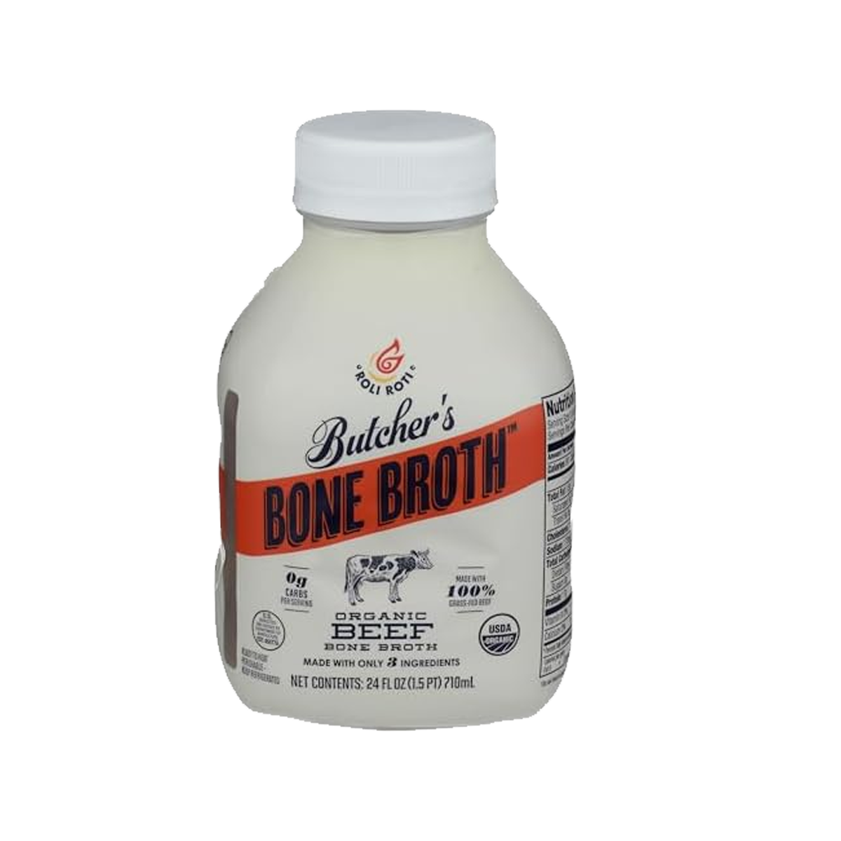Butcher's Bone Broth, Organic Beef Broth, Case Of 8, 24 fl oz