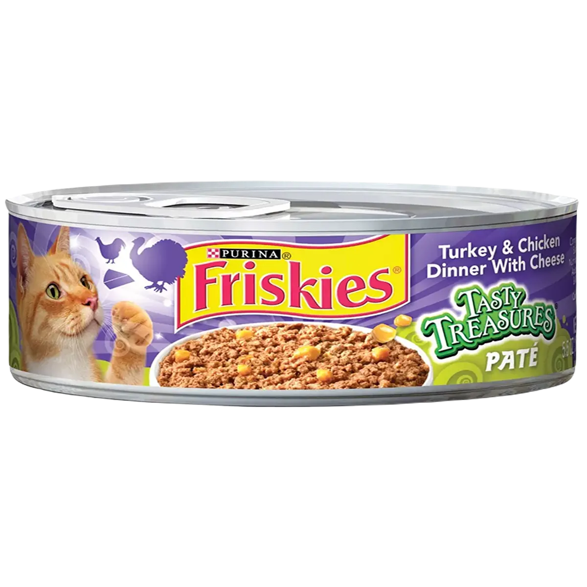 Friskies Tasty Treasures Pate Turkey & Chicken Dinner with Cheese