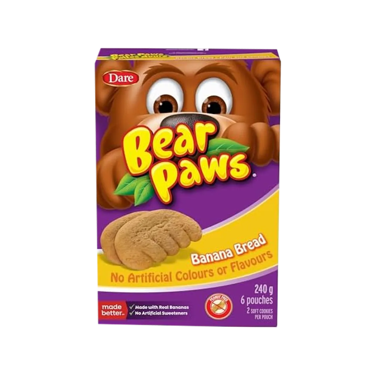 Dare Bear Paws Chocolate Chip Soft Cookies 240G