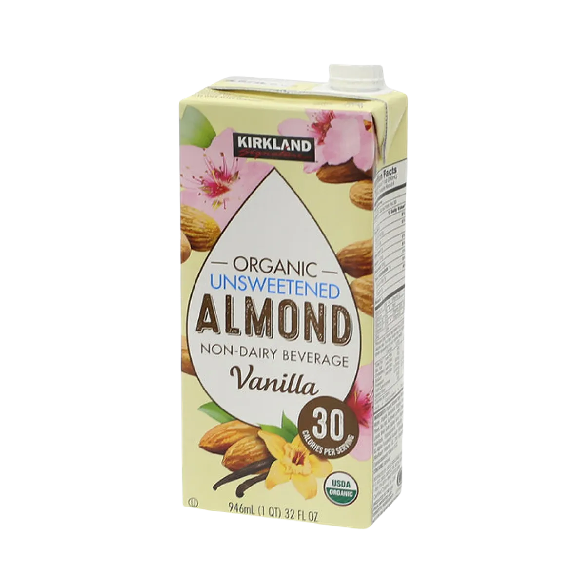 Kirkland Orgaine Almond Boisson damandes Vanilla Flavour Milk 946ml