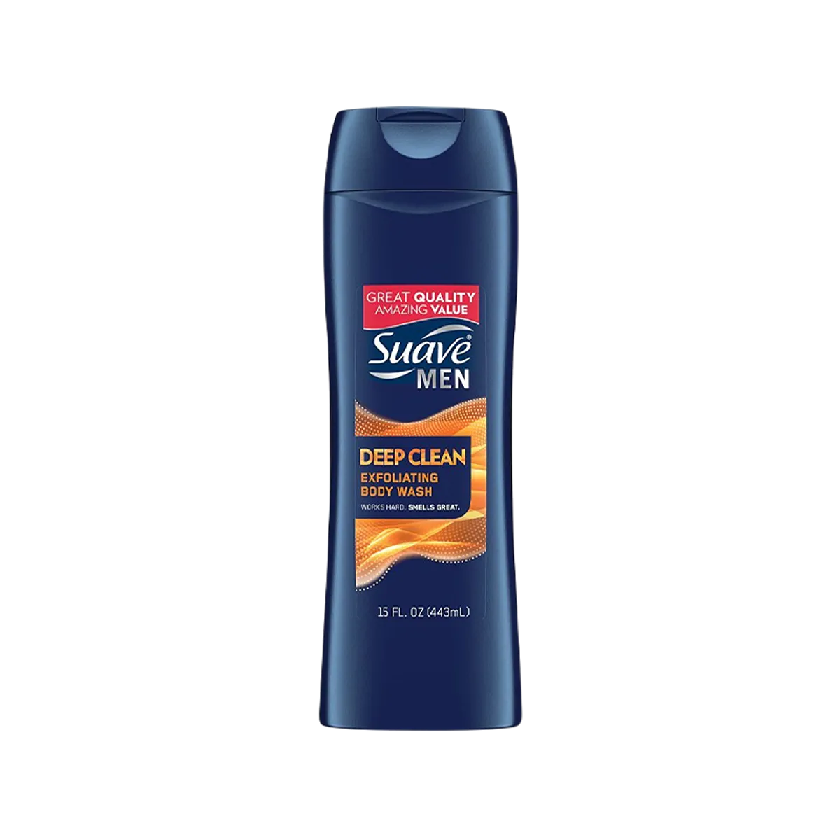 Suave Deep Clean Mens Exfoliating Body Wash 443ml