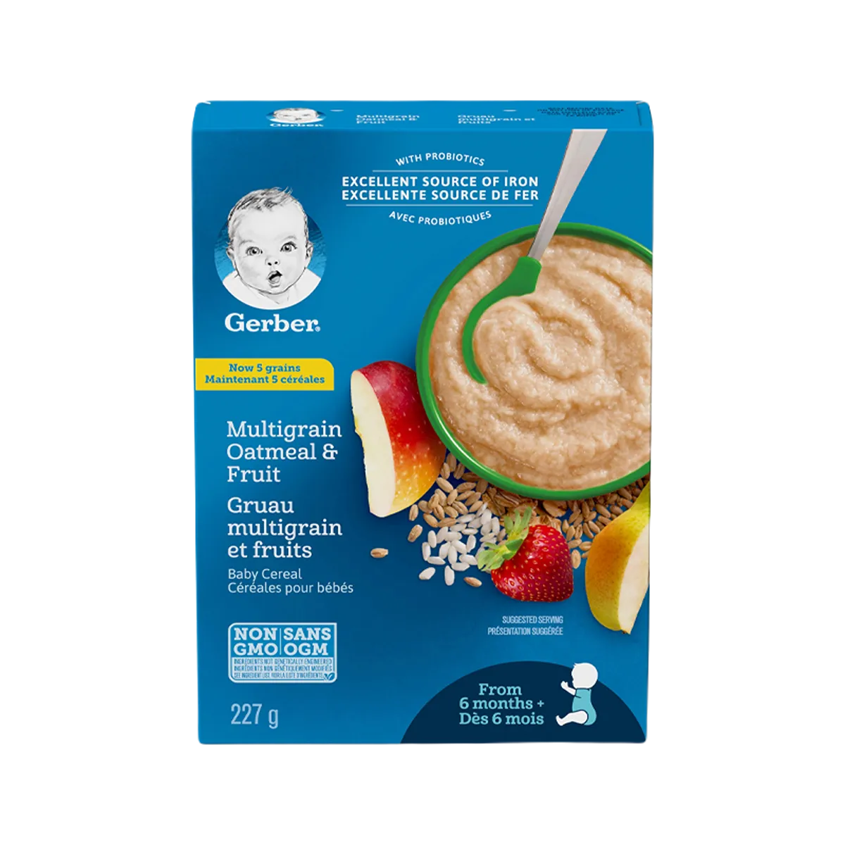 Gerber Cereal Multigrain Oatmeal & Fruits 227g