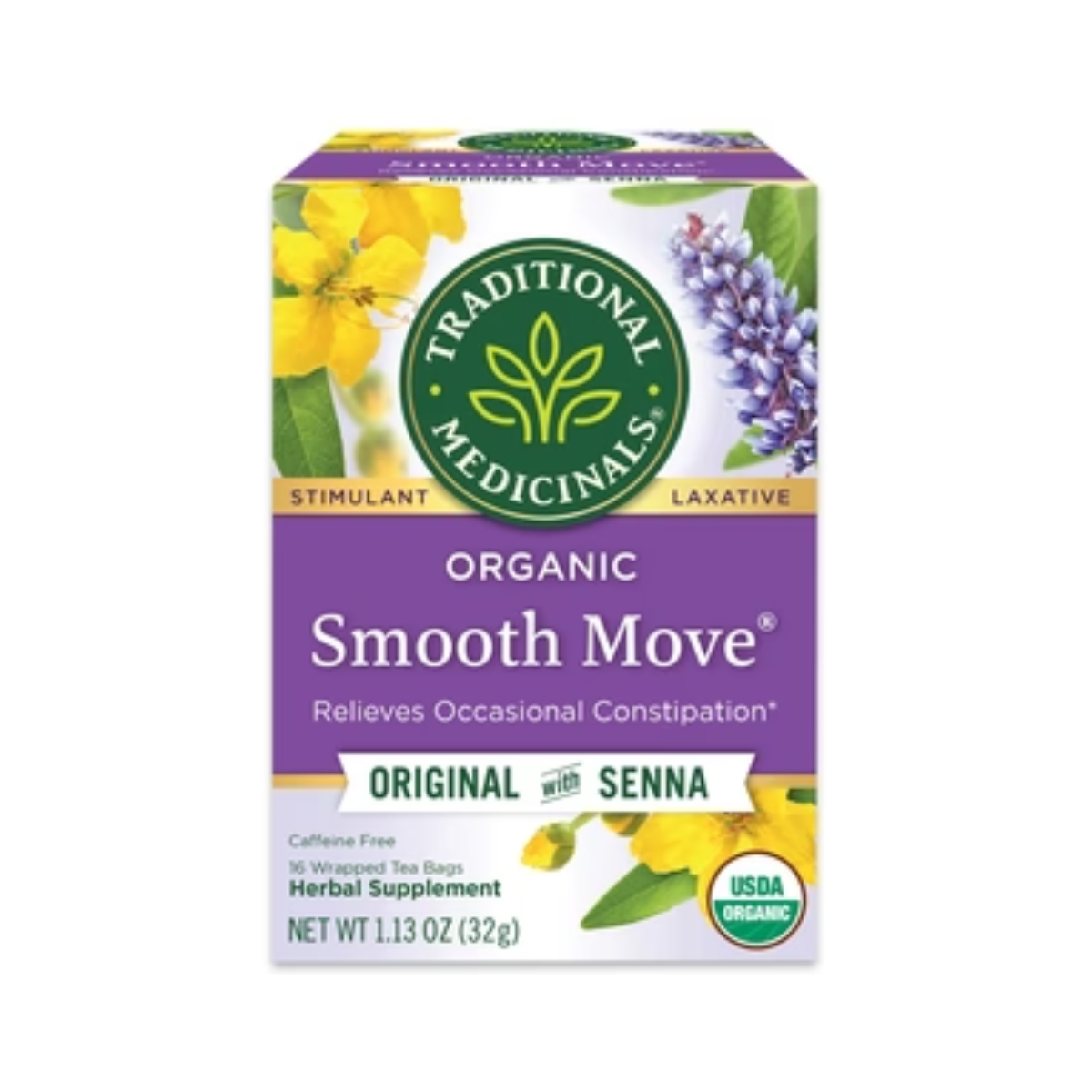 Traditional Medicinals Organic Smooth Move Original with Senna Tea 16 count