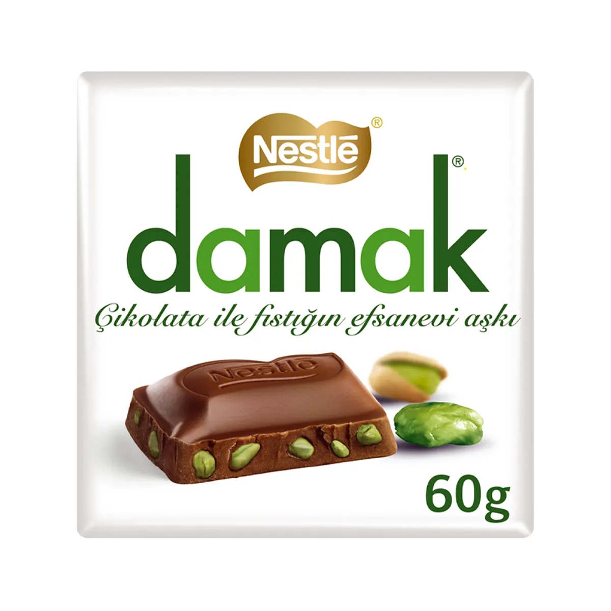 Nestle Damak Palate Night Dark Chocolate With Pistachio 60g