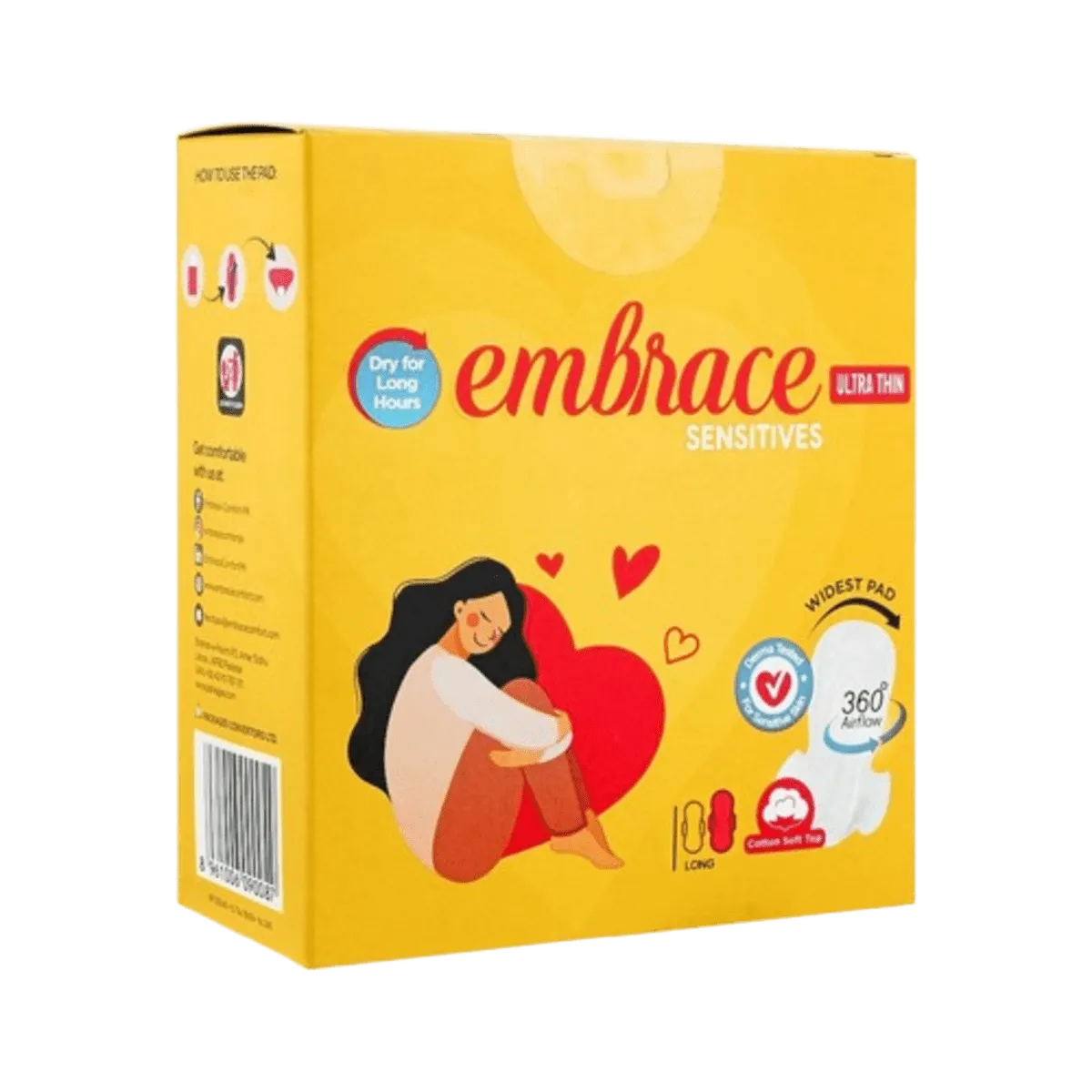 Embrace Pads Essential Ultra Thin Sensitives Extra Long 9 Pcs