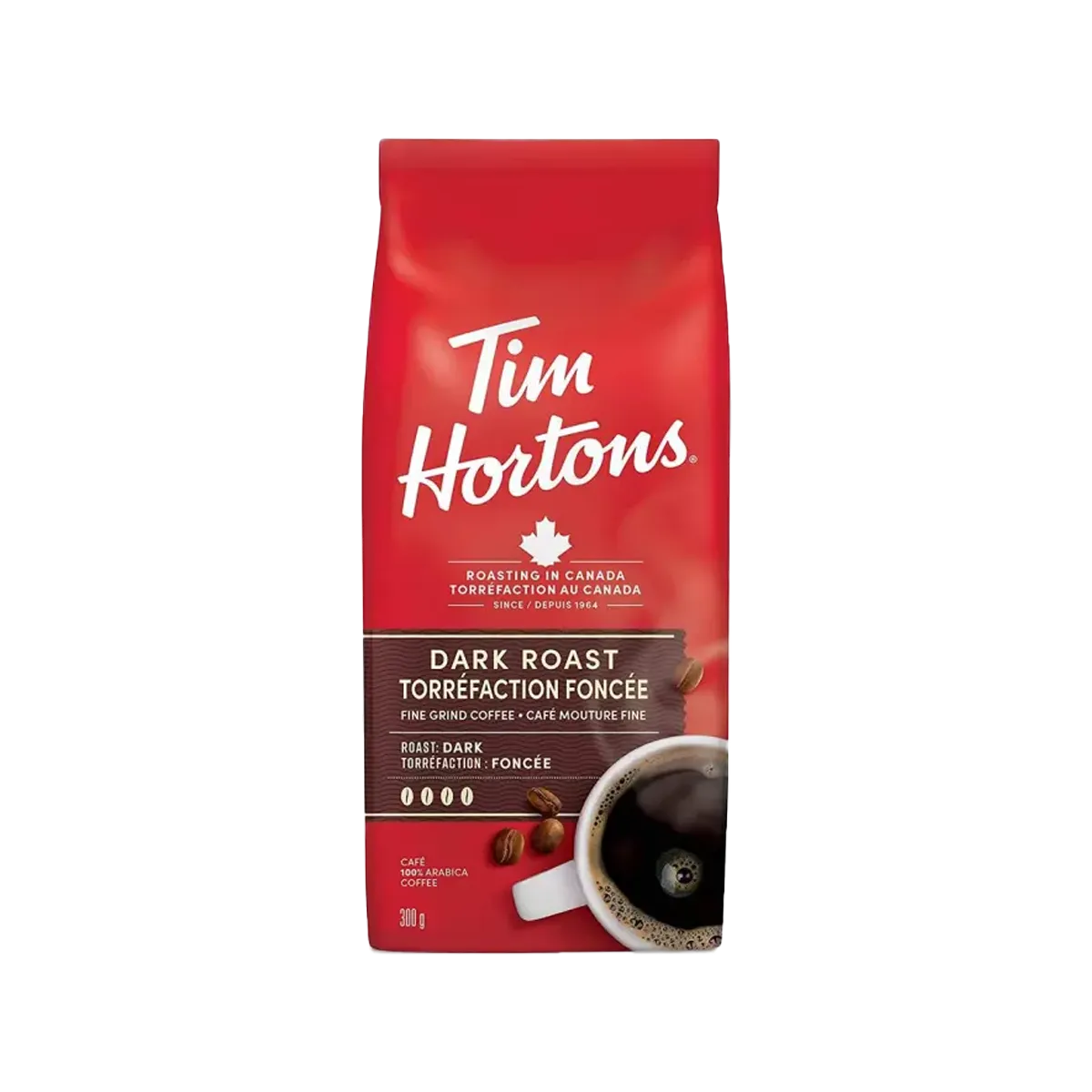 Tim Hortons Dark Roast Ground Coffee 300G