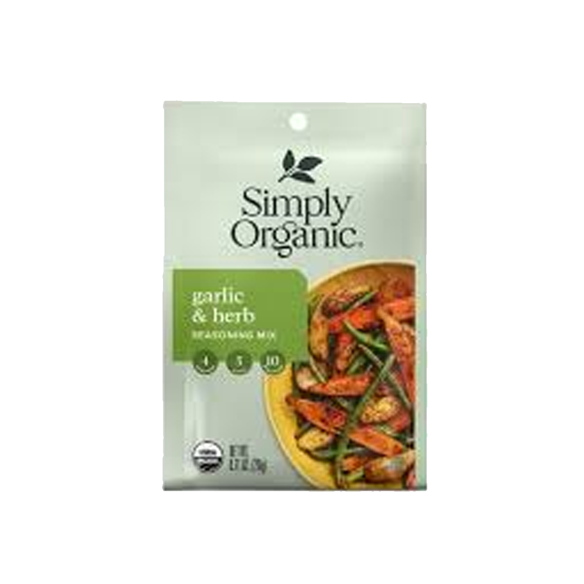 Simply Organic, Vegetable Seasoning Mix Garlic And Herb, Case Of 12, .71 oz