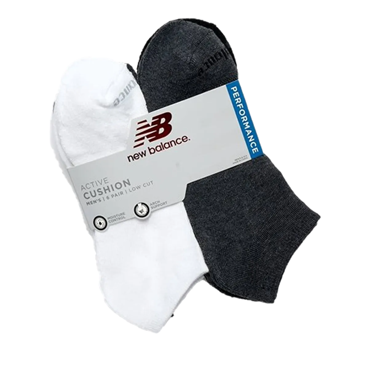 New Balance Active Men 6 Pair Socks Low Cut