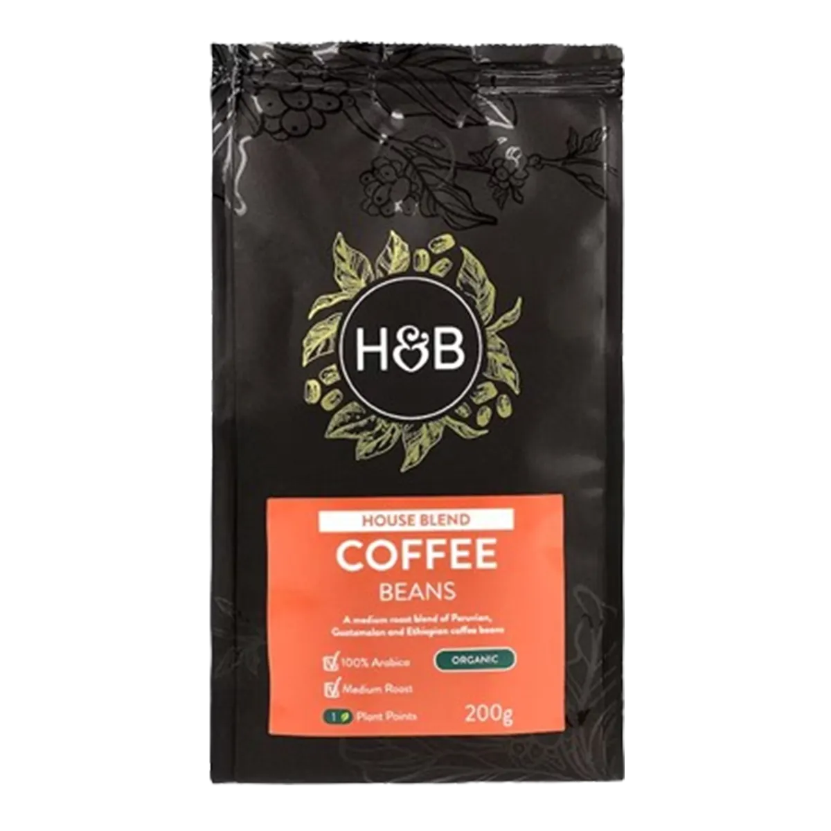 House Blend Organic Coffee Beans 200g