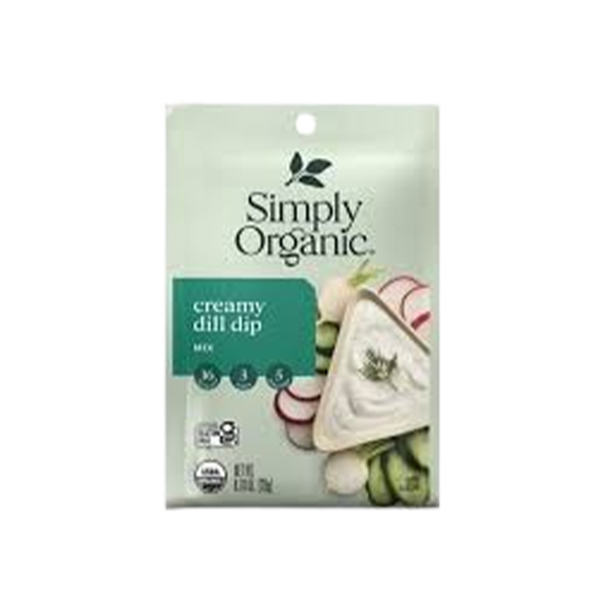 Simply Organic, Creamy Dill Dip Mix, Case Of 12, .7 oz