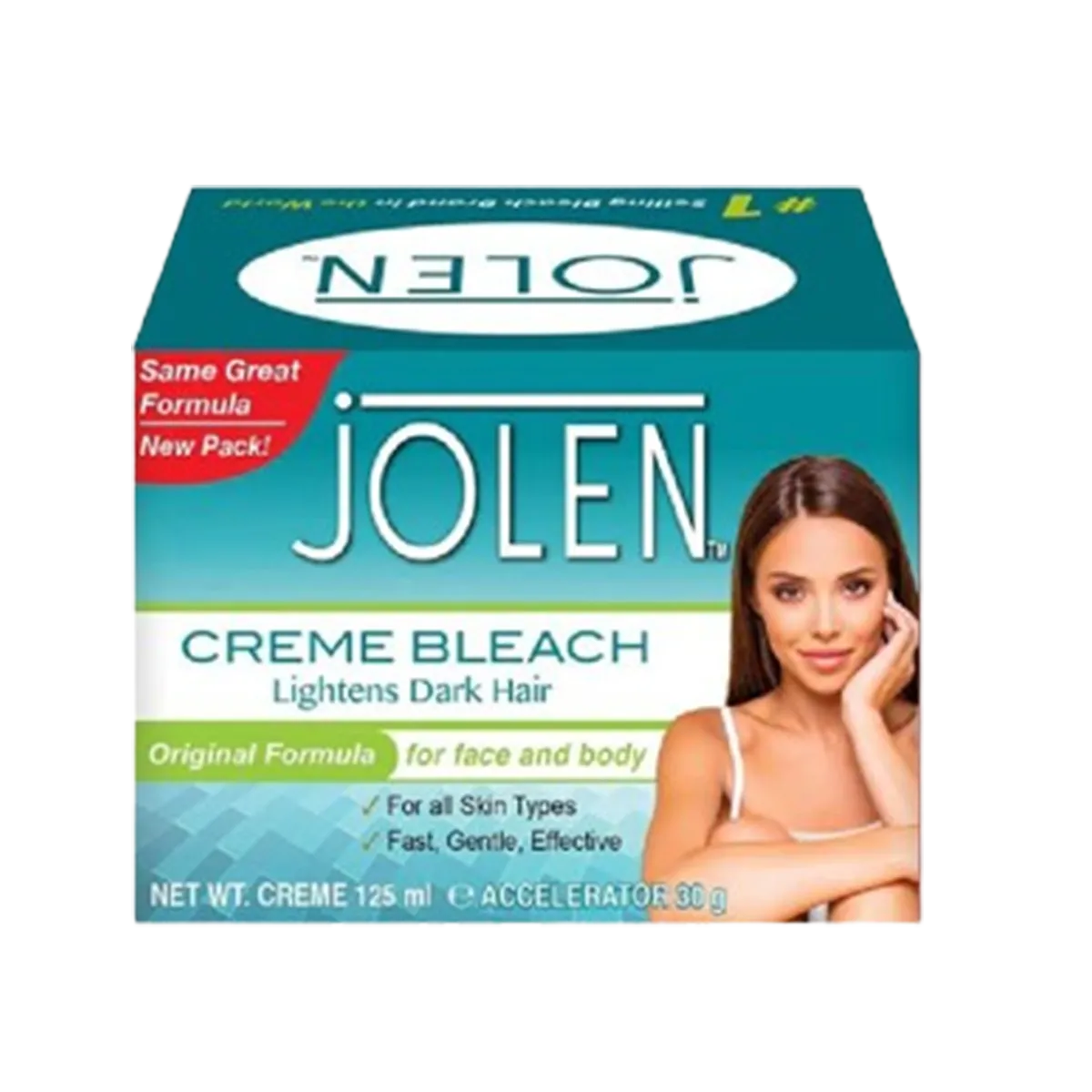 Jolen Creme Bleach Lightens Dark Hair 125ml