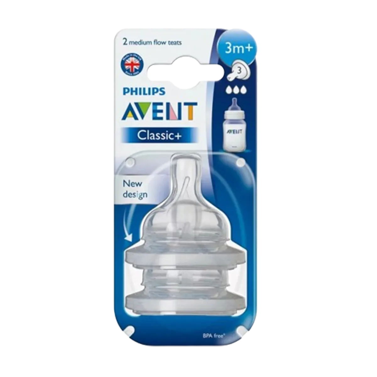 Avent Natural Silicone Teats 3m+3m