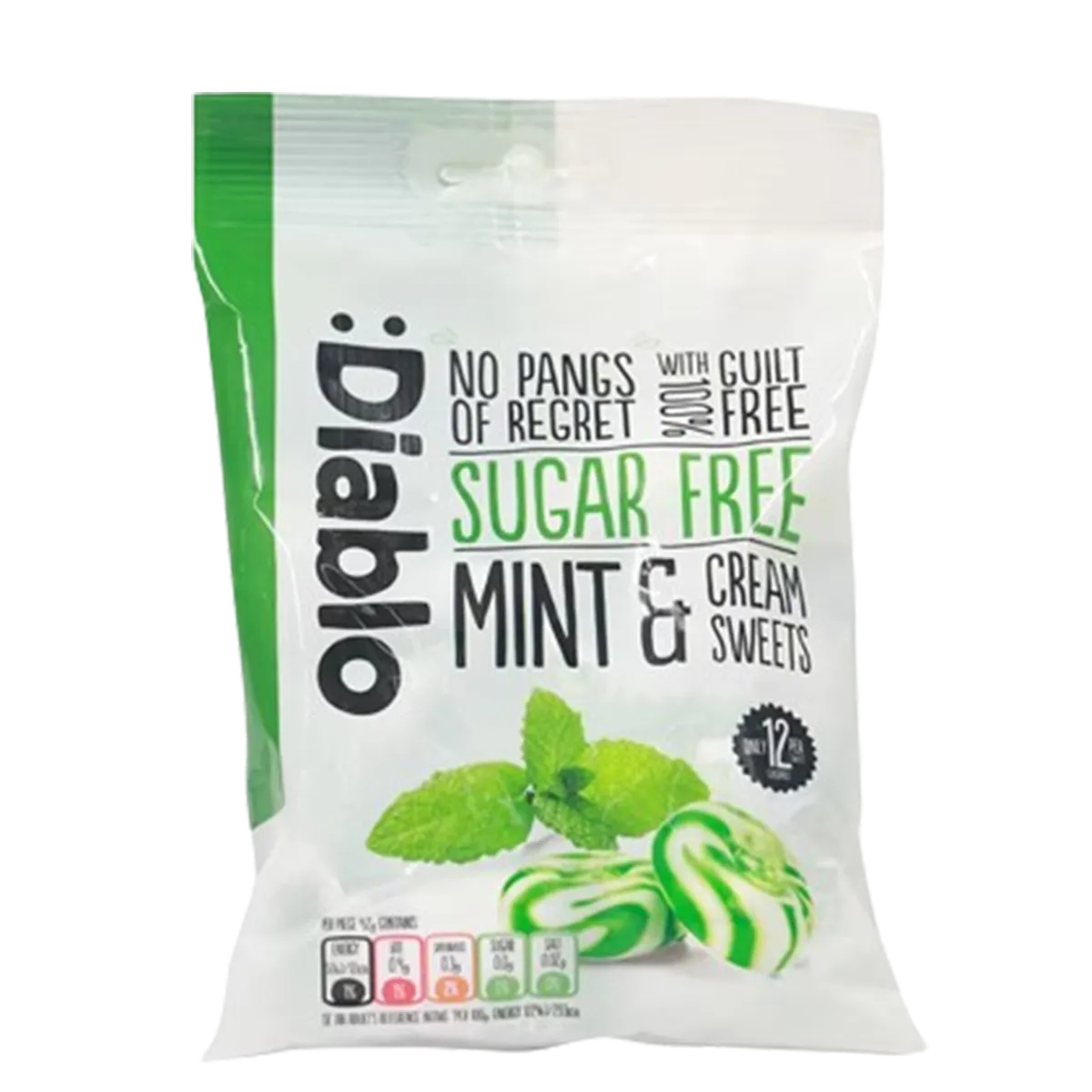 Diablo Sugar Free Candy Mint & Cream 75g