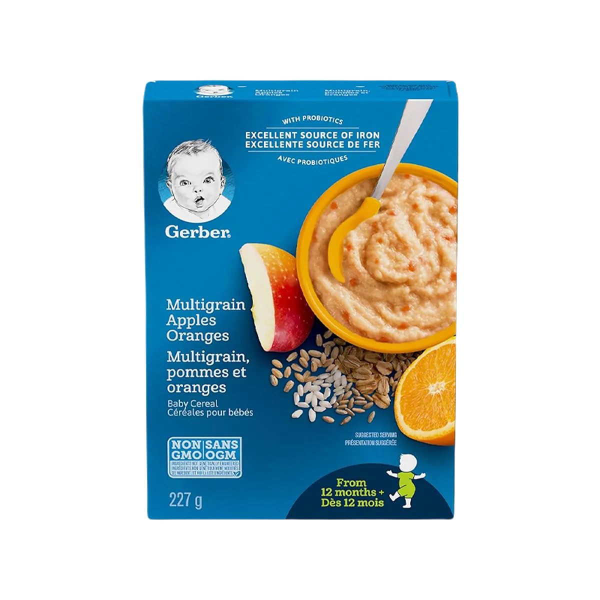Gerber Multigrain Cereal Apple Orange 227g: