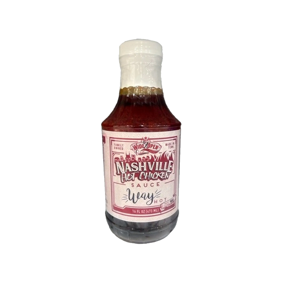 Wide Open Foods, Nashville Hot Chicken Sauce "Way Hot" - Case of 12 - 16 FL OZ