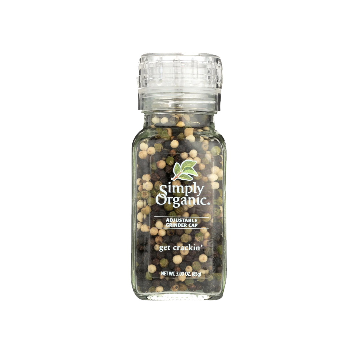 Simply Organic, Get Crackin Peppercorn Mix Grinder, Case Of 6, 3 oz