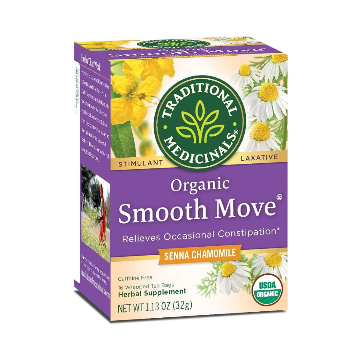 Traditional Medicinals Organic Smooth Move Senna Chamomile Tea 16 count