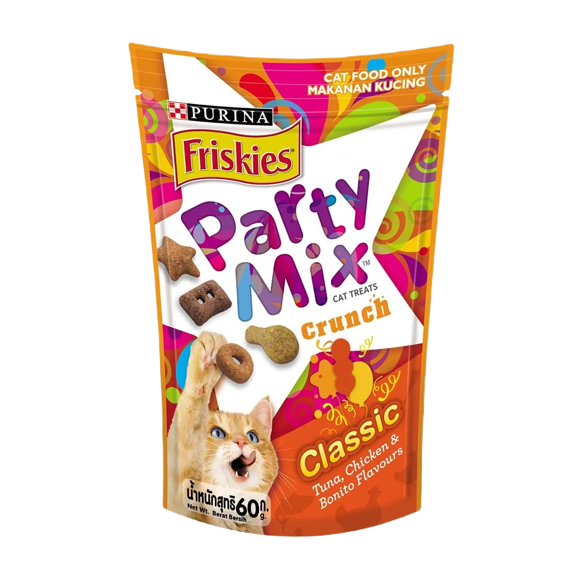 Purina Cat Food (60g,Friskies ,Party mix)