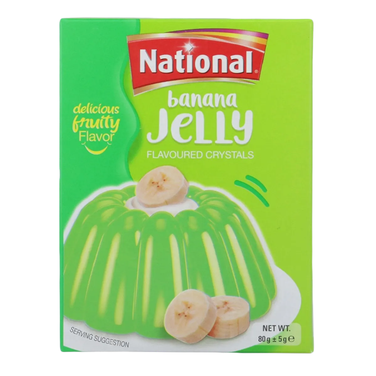 National Crystals Banana Jelly 80g