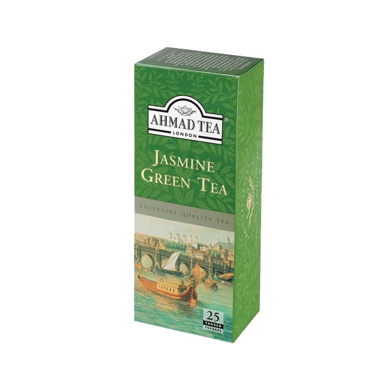 Ahmad 25 Tagged Tea Bags Jasmine Green Tea 50g