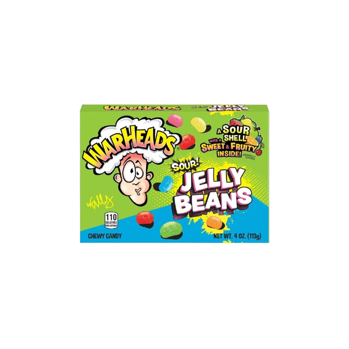Warheads Sour Sour Jelly Beans Theater Box Candy 4oz 113g
