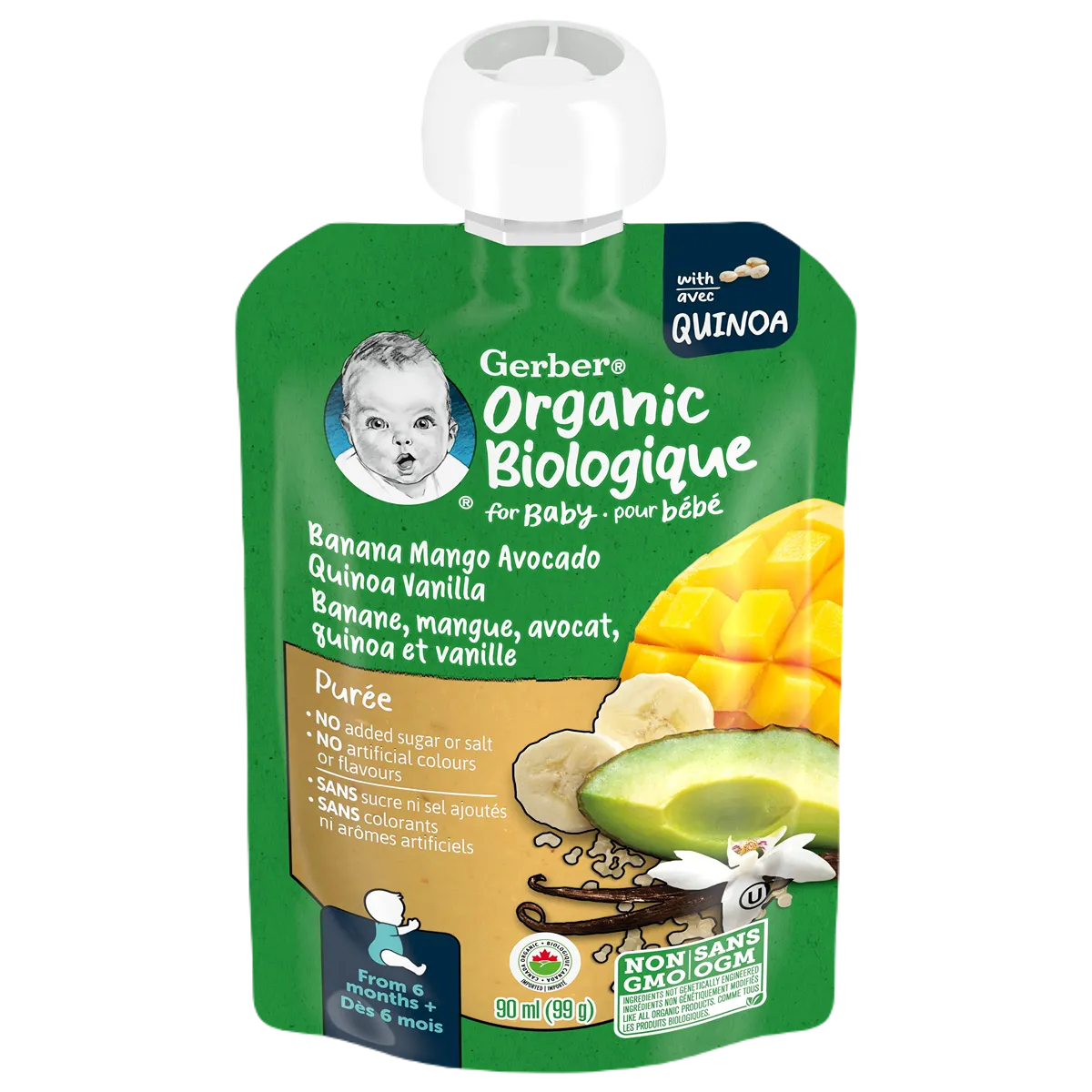 Gerber Organic puree Banana Mango Avocado 128ml