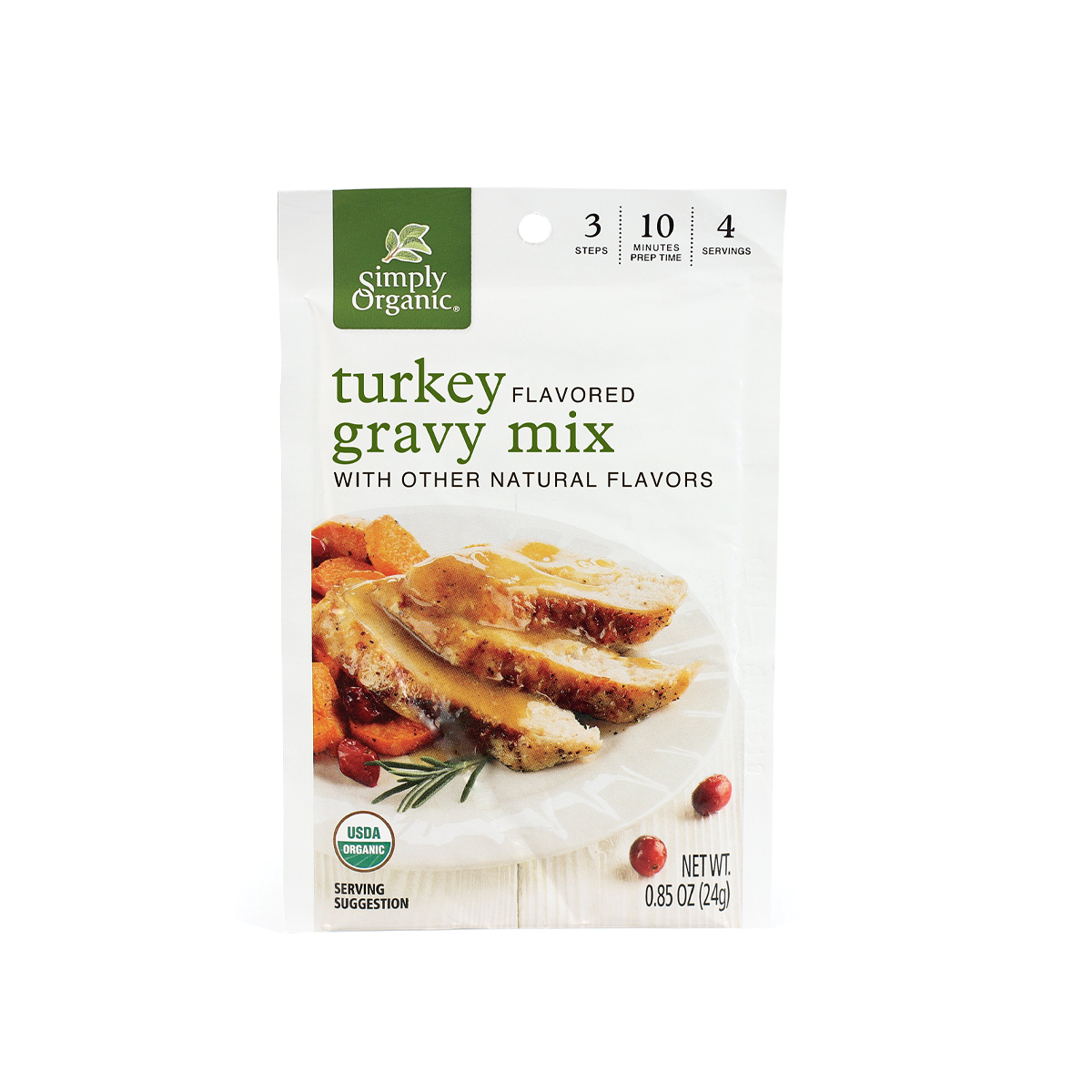 Simply Organic, Roasted Turkey Flavored Gravy Seasoning Mix, Case Of 12, .85 oz