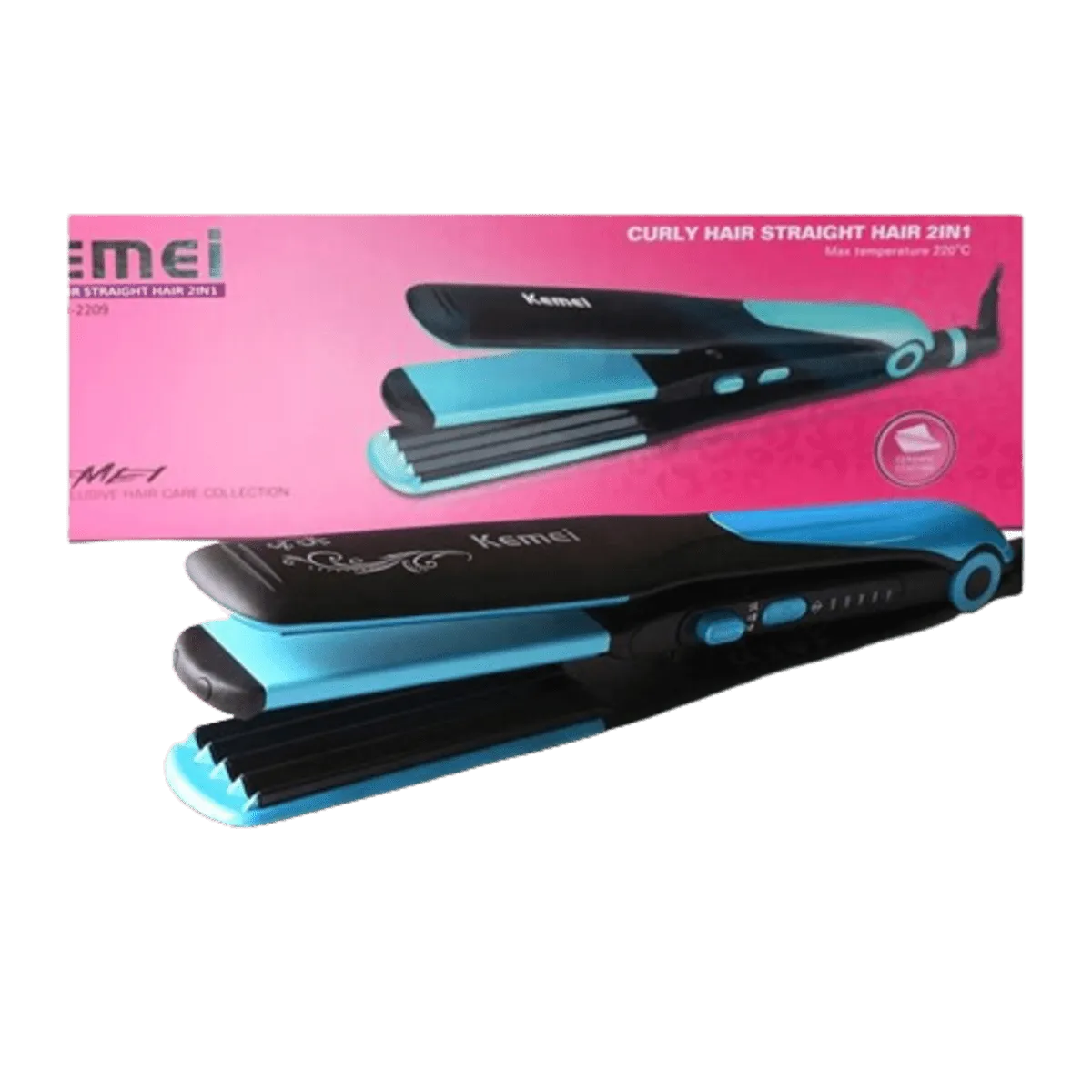 Kemei Curly Hair Straight 2in1 Model 2209