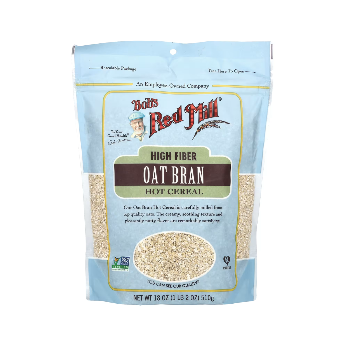 Bob's Red Mill, Oat Bran Hot Cereal, Case Of 4, 18 oz
