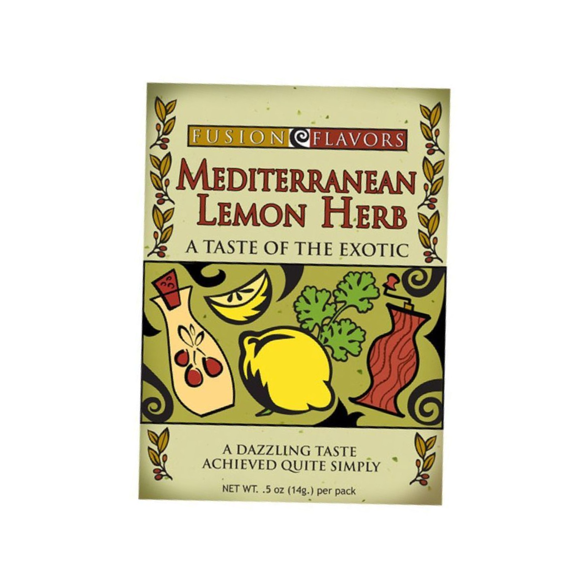 Fusion Flavors - Mediterranean Lemon Herb - Case of 12 - 0.5 oz