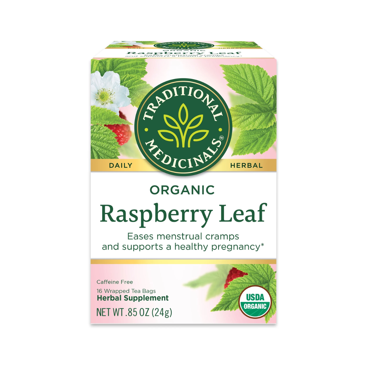 Traditional Medicinals Organic Pregnancy Raspberry Leaf Tea 16 count