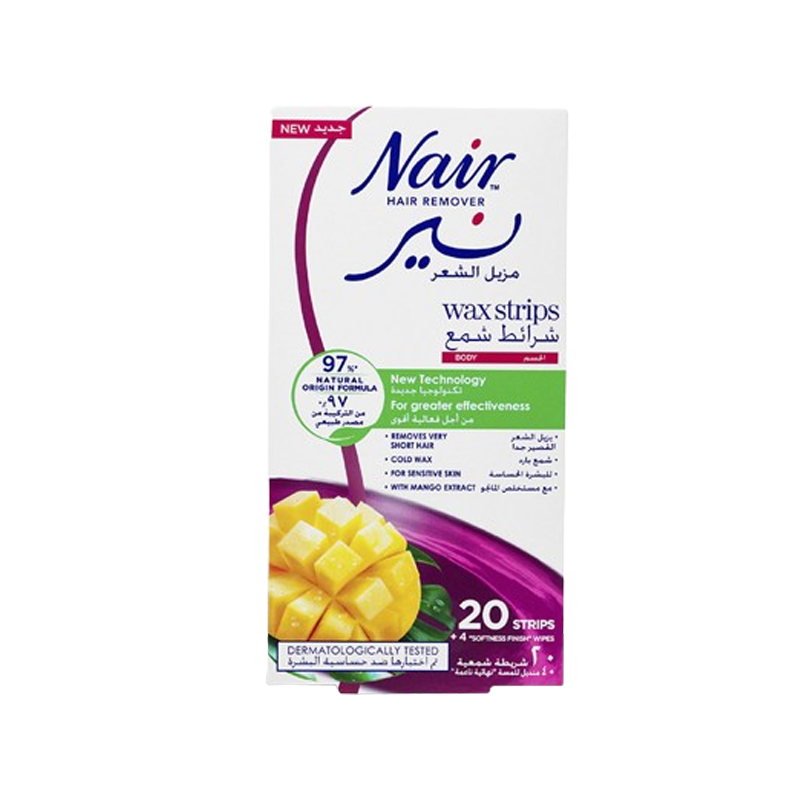 Nair Hair Removal Wax Strips Mango 20s
