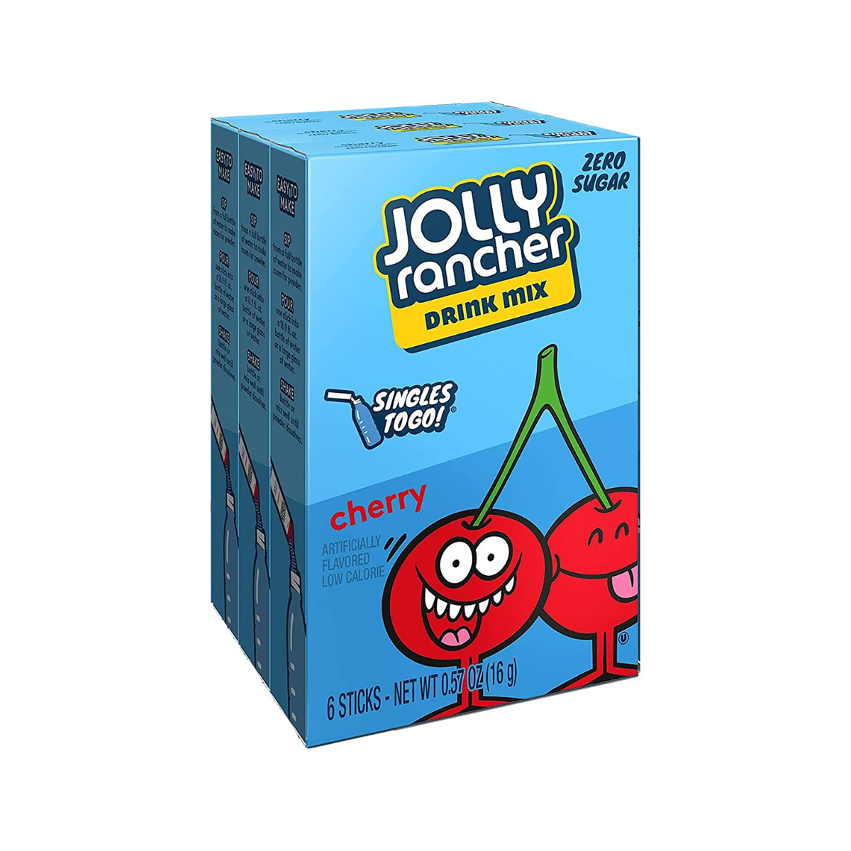 Jolly Rancher Singles To Go Drink Mix - Chery Flavored Powder Packets - 12 Boxes with 6 Packets in Each Box