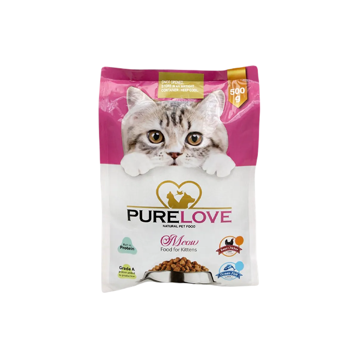 Pure love meow fish cat food 500gm