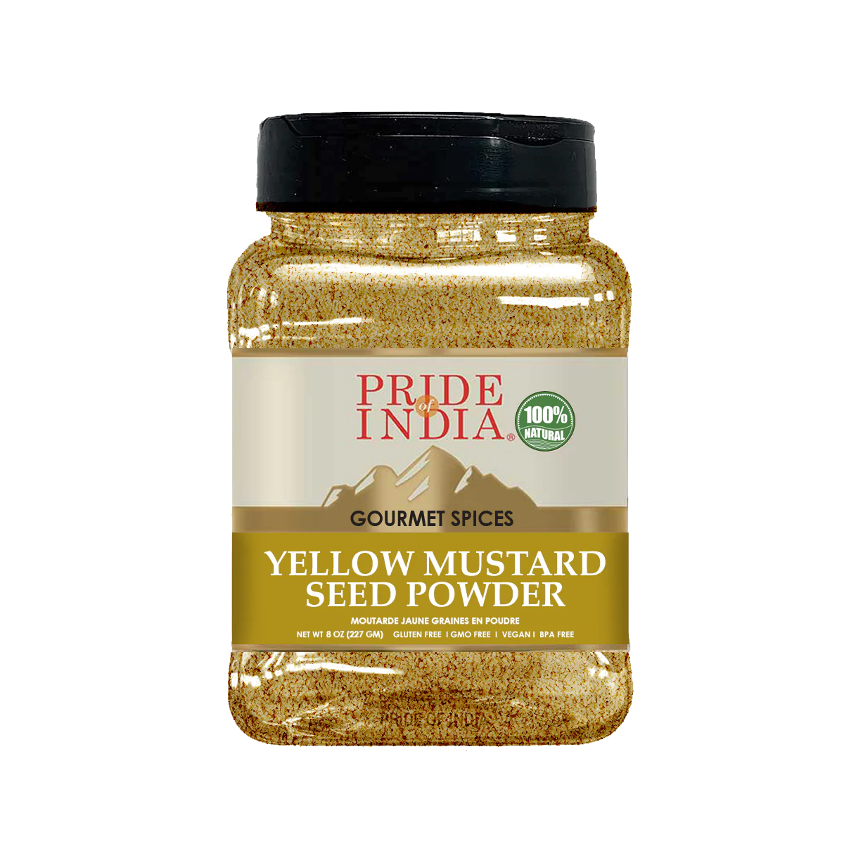 PRIDE OF INDIA Yellow Mustard Seed Ground - Case of 6 - 8 oz