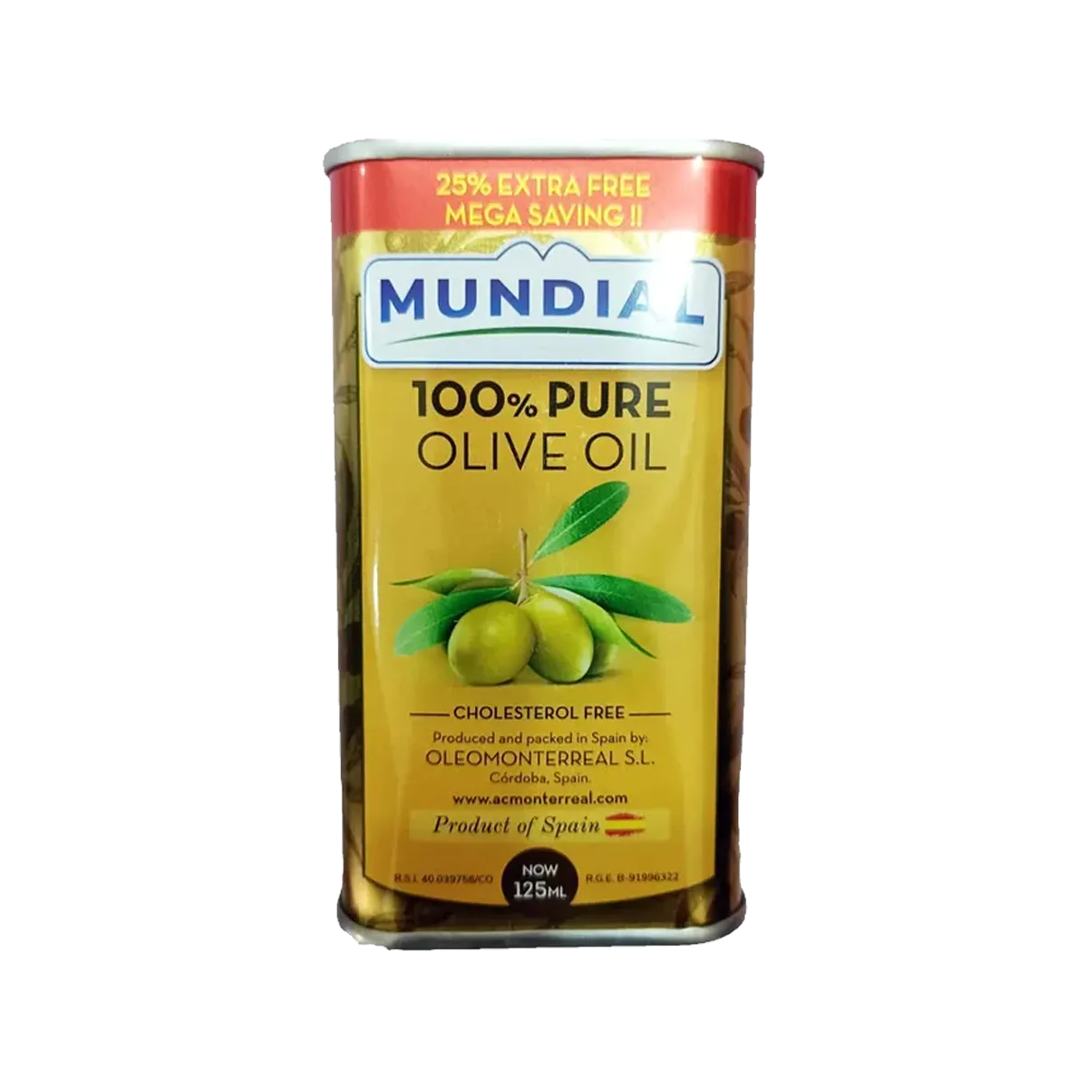 Mundial 100 % Pure Olive Oil 125ml