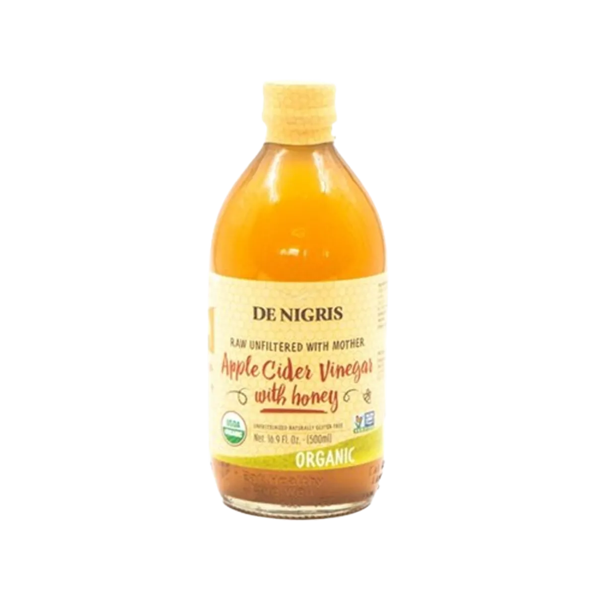 De Nigris Organic Vinegar, Apple Cider Honey 500ml